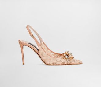 Dolce & Gabbana Slingback - Woman Pumps And Slingback Pink Lace 37