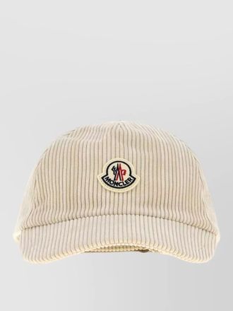 Moncler stretch corduroy baseball cap curved brim