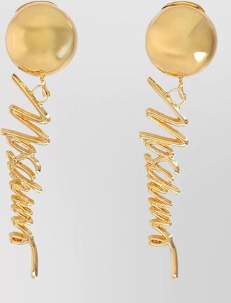 Moschino logo earrings