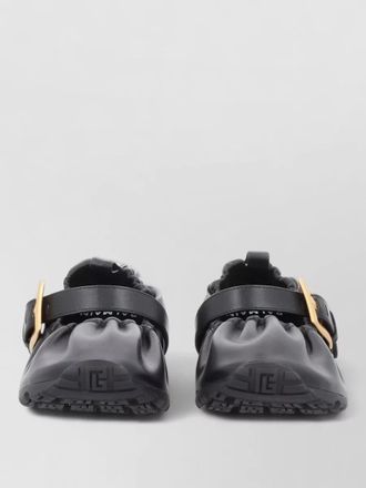 Balmain loafers featuring buckle detail and rubber sole