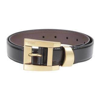 Versace Belts, female, Black, Size: 80 CM Leather Belt