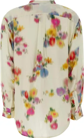 Isabel Marant Womens Catchell Shirt Beige Viscose
