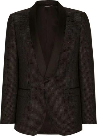 Dolce & Gabbana Micro-Dot Blazer - Heren - Blazers - Zwart - S - Jassen