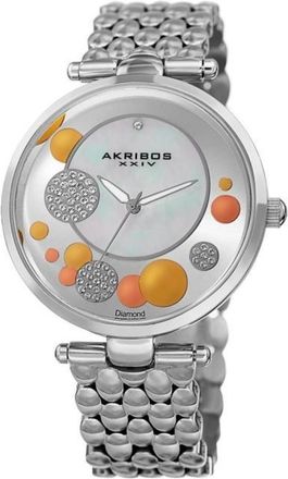 Akribos XXIV Quartz Mother of Pearl Dial Ladies Watch AK963SS