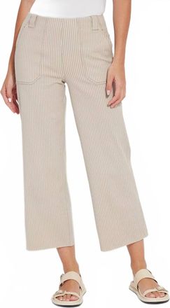 Lyss&eacute; Kate Printed Wide Leg Crop Pants In Khaki