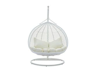 VENTE-UNIQUE.COM Sill&oacute;n colgante resina blanco