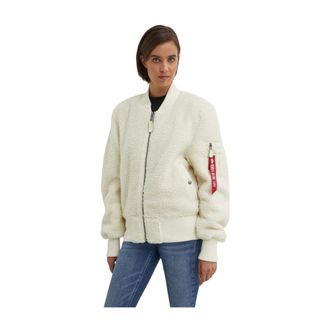 Alpha Industries Ma-1 Teddy - Dames - Bomber jackets - Beige - M - Leer - Jassen