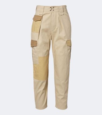 Isabel Marant Renzae patchwork cotton cargo pants