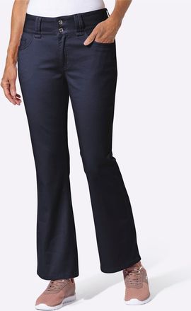 Casual Looks Bequeme Jeans CASUAL LOOKS, Damen, Gr. 36, Normalgr&ouml;ssen, marine, 98% Baumwolle, 2% Elasthan, unifarben, lang, Jeans Bequeme Jeans