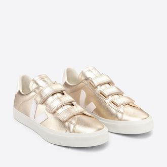 Veja Sneakers in metallic leer Recife Chromefree