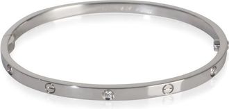 Cartier Pre-Owned Cartier White Gold Diamond Small Model Love Bracelet