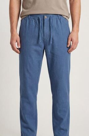 Burnside Linen & Cotton Blend Pants in Steel Blue at Nordstrom Rack, Size X-Large