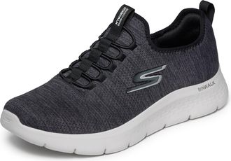 Skechers Mens Gowalk Flex-Athletic Slip-on Casual Walking Shoes with Air Cooled Foam Sneakers, Black White 2, 45.5 EU X-Larga