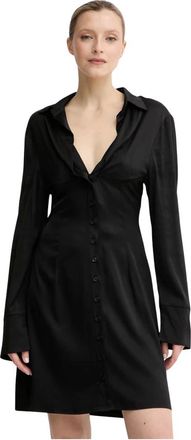 Silvian Heach Sollifo Mini Jurk - Dames - Jurken - Zwart - Maat: XS Leer
