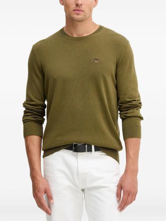 Aeronautica embroidered crew-neck sweater - Green