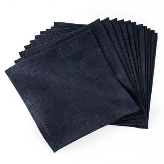 Solino Home Linen Cocktail Napkins - Fete, 6 x 6 in Navy at Nordstrom, Size Small