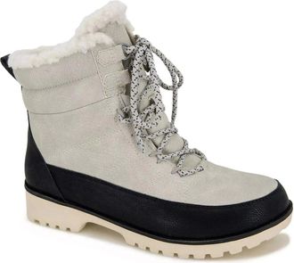 Jambu Alaska Boots Womens Stone White Faux Sherpa Waterproof Round Toe RHS5781