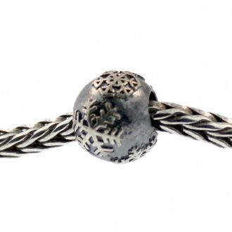 Trollbeads Womens Snowball Bead In Silver