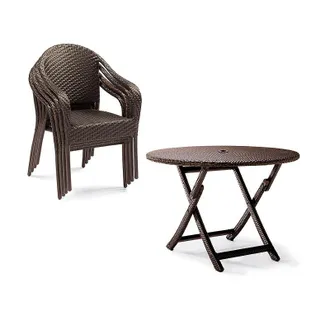 Frontgate Cafe Tailored Furniture Covers - Stacking Curved Arm Chair, Sand - Frontgate