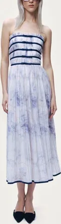 Nocturne Bow Detail Strapless Midi Dress in Multi-Colored at Nordstrom, Size X-Small