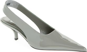 Toteme Classic Kitten Heel Slingback Pump in Grey at Nordstrom, Size 12Us