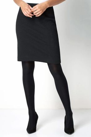 Roman Short Textured Elastic Waist Jersey Skirt