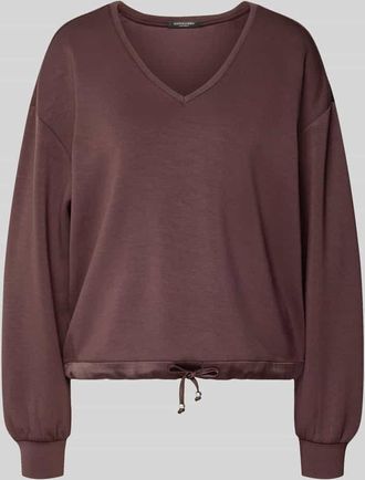 Scotch & Soda Sweatshirt mit V-Ausschnitt in Schoko, Größe XS