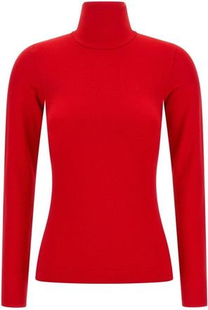 Perfect Moment Wolf Jersey - Dames - Sportshirts - Rood - S - Wol - Fitness