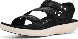 Aetrex Savannah Platform Sandals Womens Dress Sandals Black : EU 43 (US Womens 11.5-12) M (B), Leather