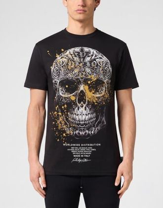 Philipp Plein T-Shirt Round Neck Ss Skull Men in Black at Nordstrom, Size Xxx-Large