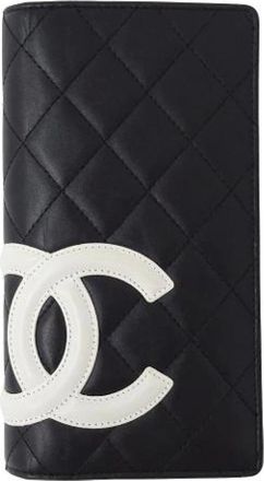 Chanel Pre-owned Wallets, female, Black, Size: ONE SIZE Pre-owned Cambon Long Wallet (bi-fold)