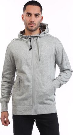 C.P. Company Mens C.P. Company Diagonal Raised Fleece Goggle Hoodie in Grey