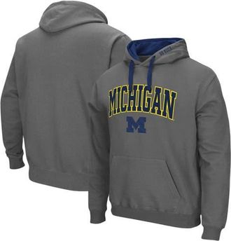 Colosseum Mens Colosseum Charcoal Michigan Wolverines Big & Tall Arch & Logo 2.0 Pullover Hoodie at Nordstrom, Size 3Xb