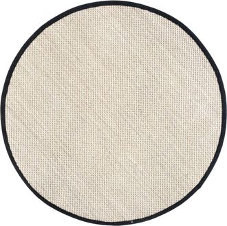 Safavieh Alfombra fibra natural de sisal blanco/negro, 122 cm