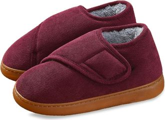 Generic Winter Snow Boots for Women Men Slip on Comfortable Non-Slip Slippers Warm Fur Lined Shoes Adjustable Straps Outdoor Indoor Sneakers for Elderly Women