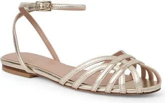 Bruno Magli Marta Ankle Strap Sandal in Gold Metallic at Nordstrom, Size 10.5