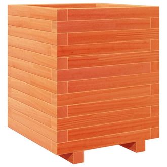 Berkfield Home Garden Planter Wax Brown 40x40x49.5 cm Solid Wood Pine