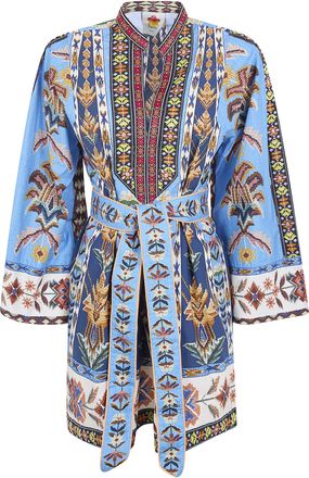 Farm Rio Embroidered Tapestry Mini Dress