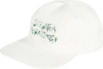 Stella McCartney Geborduurd Logo Katoenen Baseballpet - Dames - Petten - Wit - ONE Size - Katoen - Accessoires