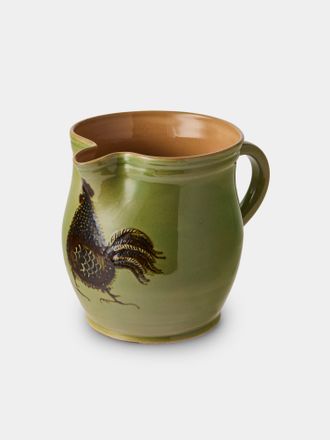 Poterie d'&Eacute;vires Chickens Hand-Painted Ceramic Medium Jug