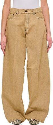 Haikure Camel Wide-Leg Overdyed Camel Jeans