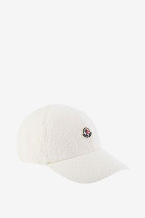 Moncler Tweed-Baseballkappe mit Hahnenpatch