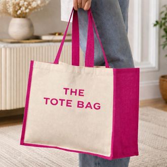 Generic Personalised Embroidered Tote Bag (Pink)