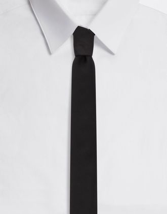 Dolce & Gabbana Kim Silk Tie - Woman Scarves And Silks Black Fabric Onesize