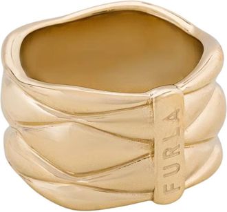 Furla Klassieke Metalen Ring - Dames - Ringen - Geel - ONE Size - Accessoires