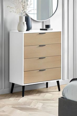 Julian Bowen Alba 4 Drawer Chest in White