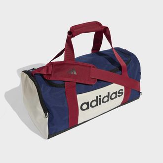 adidas Sporttasche ADIDAS PERFORMANCE LINEAR DUFFELBAG S IM COLOURBLOCKING-STYLE, Damen, dunkelblau, sanftes wei&szlig;, active maroon, Obermaterial: 100% Polyeste