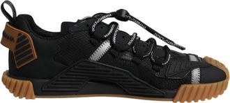 Dolce & Gabbana Black Logo Lace Up Low Top NS1 Sneakers Mens Shoes