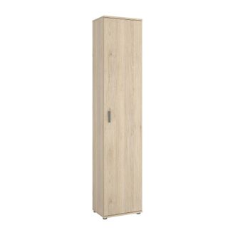 Dmora Dmora - Armadio Multiuso 1 Anta Arrow, Mobile Multifunzione Portaoggetti, Armadio Alto Porta Scarpe, 39x35h190 Cm, Rovere
