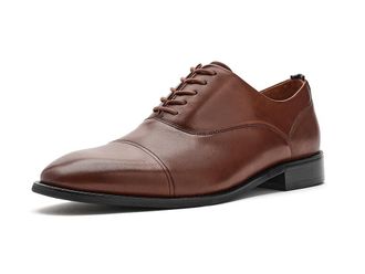 Brooks Brothers Cassel Mens Dress Flat Shoes Cognac Leather Smooth : 10.5 M, Lace/Leather/Textile
